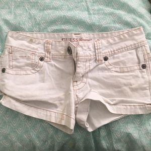 White Denim Shorts - Guess